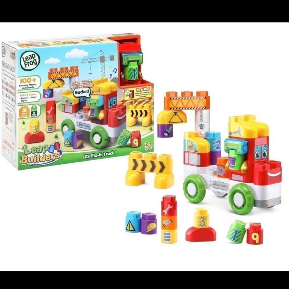 LeapFrog LeapBuilders 123 Fix-It Truck, Multicolor